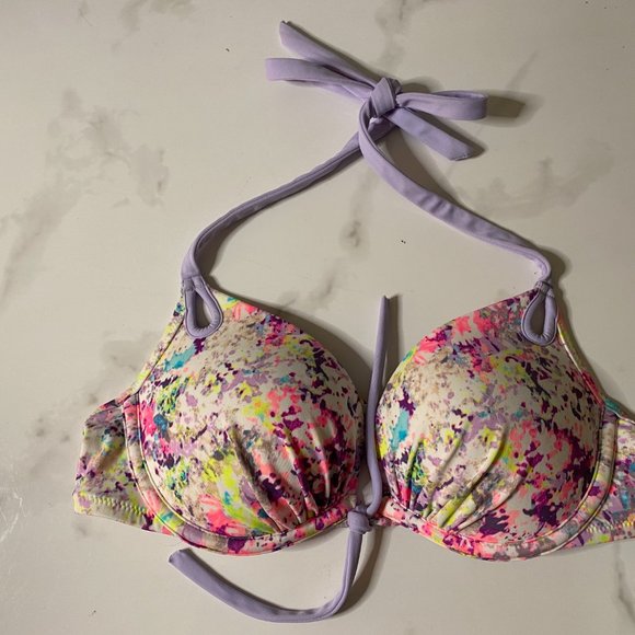 Victorias Secret Bikini The Gorgeous Push Up Floral Womens 32C Medium M Swimsuit - Picture 8 of 12